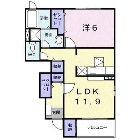 トパーズＣの物件間取画像